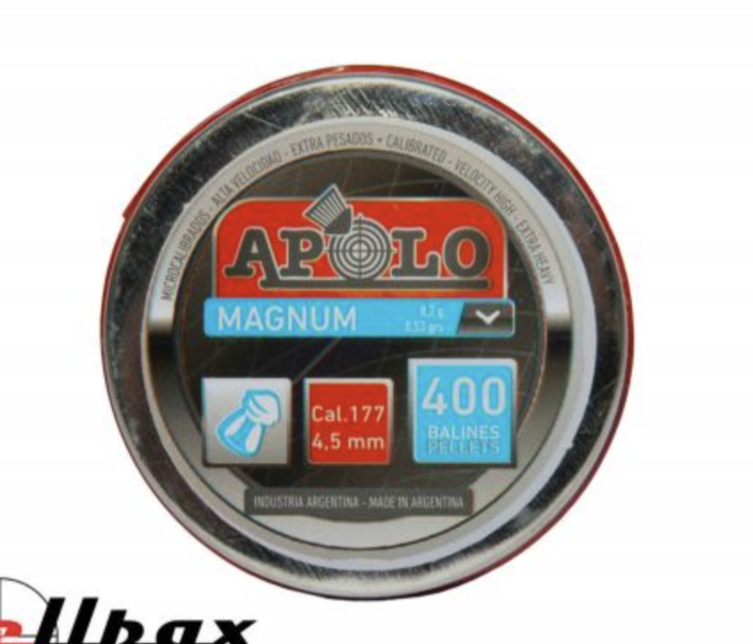 Apolo Magnum .177cal 4.5mm Pointed Airgun Pellets Tin 250 image 0